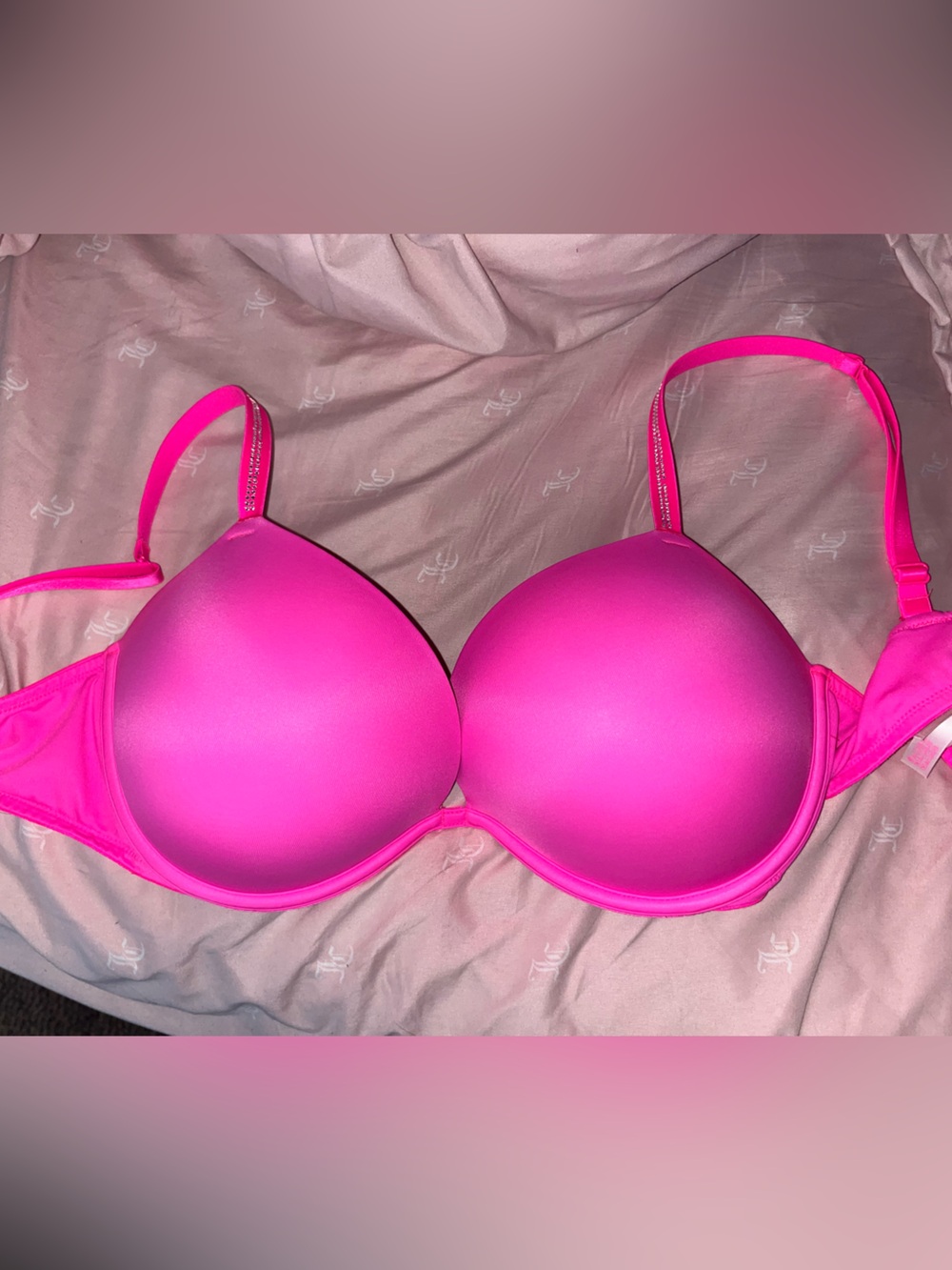 Victoria’s Secret Rhinestone Strap Push Up Bra Size 36DD